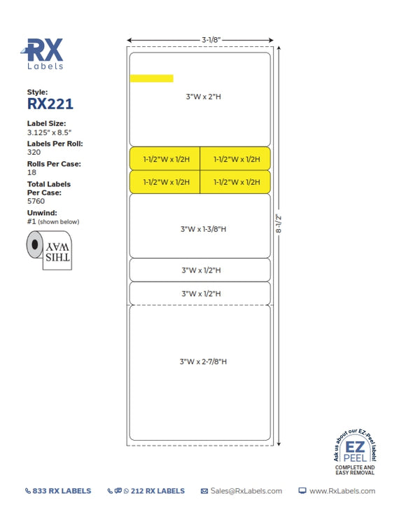 Standard Prescription Label – RX-220 – RX Labels – Rx Labels