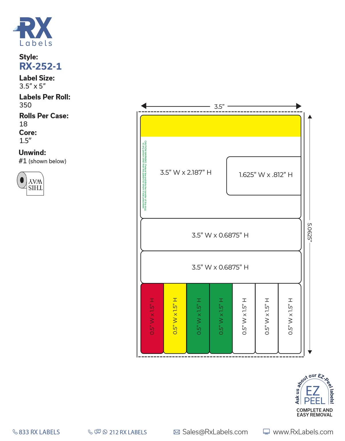 Computer Rx Label Rx 230 Standard Prescription Label – RX-227 – RX Labels – Rx Labels